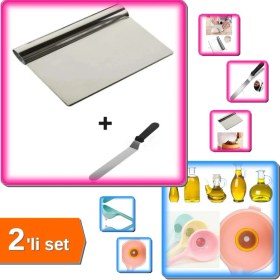 Resim Hereveoyuncak Huni Şeklinde Yağ Süzgeci + 2 Hamur Kesici Spatula Seti Pratik Kullanım V9H1L8 