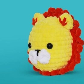 Resim Aslan Amigurumi Tığ Kiti Örgü Seti 