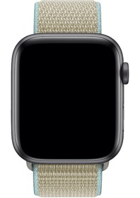 Resim Apple Watch Uyumlu Spor Loop Kordon Yeşil Kahve - 38 - 40 - 41 - (42-Watch-10 - 11)mm M/L 