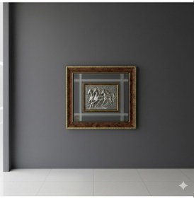 Resim At Figürlü Çerçeveli Duvar Tablosu 