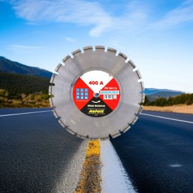 Resim Badem10 Asfalt Kesme Testeresi Elmas Testere Bıçağı Kesim Asfalt Beton 400 mm 