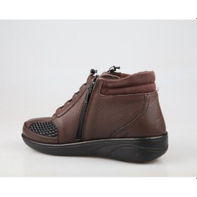 Resim Castle Black 42645 Hakiki Deri Ortopedik Kahve Kadın Bot Kahve 