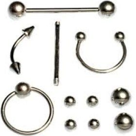 Resim 11 Parça Piercing (Cerrahi Çelik) ve Piercing Topu Seti Piirsing 
