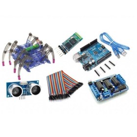 Resim Fortor Arduino Bluetooth Kontrollü Örümcek Robot Seti 