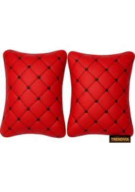 Resim Tofaş Şahin Doğan Kartal Yüksek Ön Göğüs Kırmızı-siyah Torpido Kılıfı / Kırmızı-siyah Boyun Yastığı 