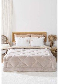 Resim Rivaistanbul Bej Loura Çift Kişilik Çift Taraflı Lüx Wellsoft Yorgan 195x215 Cm Bej 