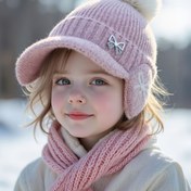 Resim Fiyonklu Çocuk Kışlık Şapka - Kalın Sıcak Beanie, Yumuşak Pastel Pembe, 4-8 Yaş Arası Erkek ve Kız Çocuklar İçin Hafif Soğuk Hava Şapkası, Dış Mekan, Seyahat, Günlük Kullanım İçin - Kolay Bakım Elde Yıkanabilir, Kız Çocuk Kışlık Şapkası, Dış Mekan Oyun Kıyafeti, Eğlenceli Tasarım, Rahat Uyum, Aksesuar, Okul Çağı Çocukları, Ponponlu Kız Çocuk Kışlık Şapkası, Ponponlu Kız Çocuk Şapkası, Şapka İçin Ponpon, Ponpon Kız, Kız Çocuk Sonbahar Şapkası, Erkek Çocuk Şapkası, Kız Çocuk Sonbahar Şapkaları 