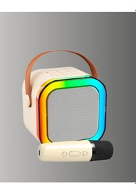 Resim Ucuztekno Bluetooth Karaoke Mikrofon Ve Hoparlör Seti Taşınabilir 