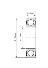 Resim 16100 Zz Rulman 10X28X8 471204628 