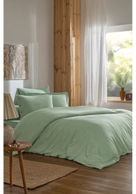 Resim Özdilek Nadia King Size Muslin Nevresim Takımı Mint 