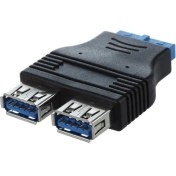 Resim Guangdong Spirit Anakart 2 Bağlantı Noktalı USB 3.0 A Dişi - 20 Pin Başlık Dişi Adaptör Konnektörü(Yurt Dışından) 