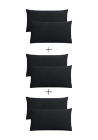 Resim Stella Flavo 6'lı Yastık Kılıfı 50x70+20cm Kapaklı Siyah-siyah-siyah Çok Renkli 