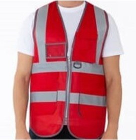 Resim FREE Kırmızı Reflektif Mühendis Yeleği 