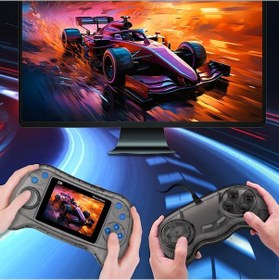 Resim Q8 Handheld Game Console 3.0 Inch Screen Support Tv Connection Built In 800 Games Singles Transparent Gray 