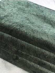 Resim Süngerli Koltuk Çekyat Örtüsü Damar Desenli Parlak Ve Haki Yeşil 