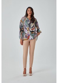 Resim Mizalle Renkli Zebra Tunik Çok Renkli 