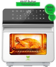 Resim Buharlı Airfryer 10.5 lt Yağsız Fritöz Wiami