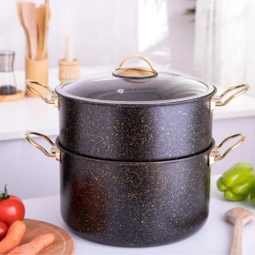 Resim Evren 3 Parça 26 cm Süzgeçli Kuskus Tencere Seti 7,2 Lt 