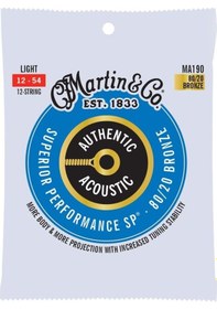 Resim Martin Co Ma190 Sp 80/20 Bronze 12-telli Akustik Gitar Teli Light 12-54 