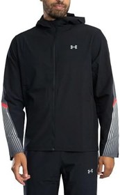 Resim Under Armour UA Velociti Storm Hooded Jkt Erkek Ceket Black/Castlerock/Reflective 