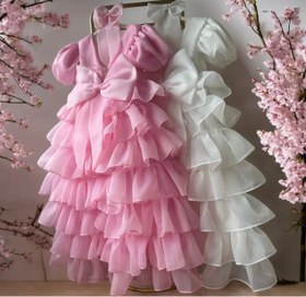 Resim Cloudy Kuyruklu Pembe Kız Abiye Elbise - 11 Yaş 