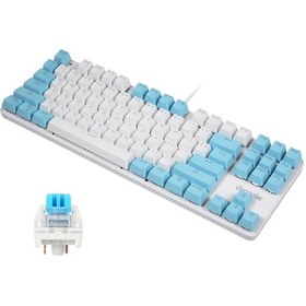 Resim Geeksen 87 Tuşlu Mekanik Oyun Klavyesi - Mavi Switch Ve Çift Renkli Tuşlar İle Profesyonel Kullanım 