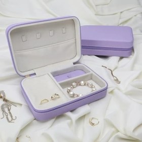 Resim Mcreative Mücevher Takı Kutusu - Kolye, Yüzük, Küpe Düzenleyici (Lila) 