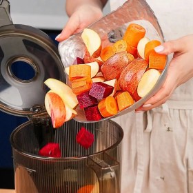 Resim Kuvings AUTO10S Hands-Free Slow Juicer Katı Meyve Sebze Presi Geniş Besleme Ağzı Sessiz ve Güçlü Motor Soğuk Sıkım Meyve Sıkacağı Mat Siyah 
