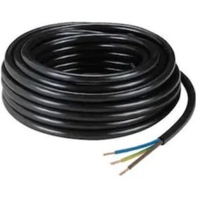 Resim Yeşim Kablo Siyah 3x2,5 Ttr Cca Tam Kesit 30 Metre 