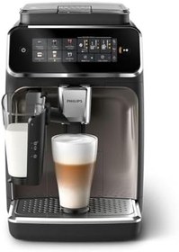 Resim Philips 3300 Serisi LatteGo Tam Otomatik Espresso Makinesi, AquaClean Filtre, 6 İçecek, SilentBrew, Siyah Krom (EP3347/90) 