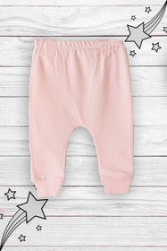 Resim Puan Smile Baskılı Pembe Kız Bebek Pijama Takımı 