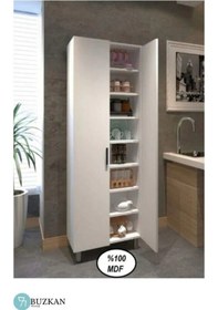 Resim Buzkan Mobilya % 100 Mdf Çok Amaçlı Beyaz Dolap 60 cm 172*60. 