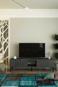 Resim Tsa1502a - Corsatv150 Tv Stand, Tv Sehpası Antrasit 150cm Antrasit 