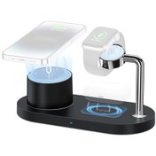 Resim Lemestar 3'lü Hızlı Şarj İstasyonu - İphone Uyumlu, Airpods Ve Watch İçin Mükemmel Manyetik Kablosuz Şarj 