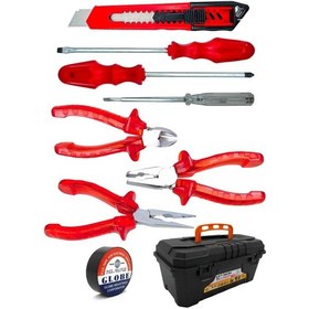 Resim Moonshop 3 Lü Pense set 3 Lü Tornavida Takımı Elektrik bandı falç 