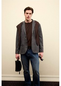 Resim Defacto Modern Fit Blazer Ceket F7673ax25auar198 Antrasit 
