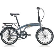 Resim Carraro Flexi 106 20 Jant V Fren Katlanır Bisiklet (Mat Gri Siyah Mavi) 