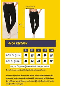 Resim Trendhill Siyah Kadın İki İplik Ribana Paça Eşofman Altı Edy5608s Siyah 