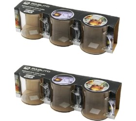 Resim 6'lı Borosilikat Kupa Nescafe,latte,filtre Kahve,süt,bitki Çayı Kupası 350 ml (En: 8 cm Yük: 8 Cm) 