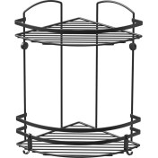 Resim Tekno-tel 2 KATLI KANCALI BANYO RAFI MAT SİYAH LM008H 