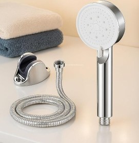 Resim Busstier Turbo Duş Başlığı, Yüksek Basınçlı El Duşu, 5 Fonksiyonlu Duş Başlığı (Krom Turbo Set) 