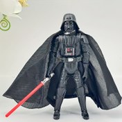 Resim STAR WARS Darth Vader Eylem Figürü - Siyah, Dört Bacaklı PVC Model, Kırmızı Işık Sabiti, Ayarlanabilir Poz, Paskalya, Yılbaşı, Pencere Gösterisi, Oda, Yatak Odası veya Masa Dekoru için İdeal, Şenliktir Oda Vurgusu | Detaylı Kostüm | Detaylı Kostüm 