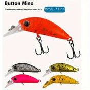 Resim Balık Yemi Yüzey Titreşimli Taklit, Bas Balığı için Yüzen Minnow Olta Yem, Profesyonel Sahte Yem, Tatlı ve Tuzlu Su İçin Gerçekçi Balık Şekli ile Kaçmayı Önleyen Çengelli Yüksek Frekanslı Wobbling 