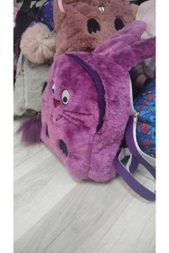 Resim Peluş Kulak Detaylı Ponpon Fermuarlı Tela Astarlı Çocuk Çantası TYC00781018739 