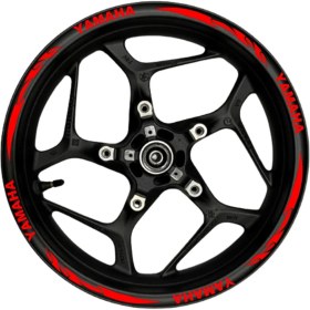 Resim Yamaha Kırmızı Yazılı Kırmızı Pençe Şeritli 