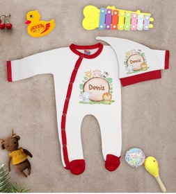 Resim Bitmeyen Kartuş Bk Kids Kişiye Özel Bebek Kıyafeti, Bebek Giyim Hediyesi, Tulum Zıbın Ve Kukuletalı Şapka Seti-11 