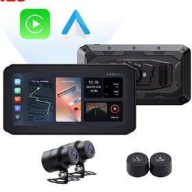 Resim ALWAYS TEKNOLOJİ Motosiklet Ekran CarPlay Android Auto Ön ve Arka Kamera Kayıt Özellikli Lastik Sensörlü Multimedya 