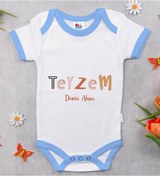 Resim Bitmeyenkartus Bk Kids Kişiye Özel Mavi Bebek Body Zıbın - Model 60 