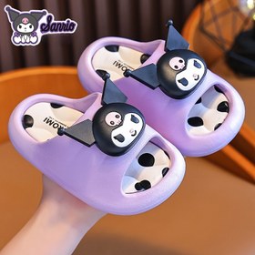 Resim Sanrio Erkek Pochacco Terlikleri, Kızlar Hello Kitty Karakterli Kaydırmaz Yumuşak Tabanlı Ev Terliği 