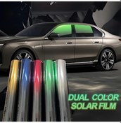 Resim Meridiangoods Renk Değiştiren Siyah 50x300cm Yapışkanlı Araç Filmi, Isı Yalıtımı 